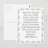 Proverbs 3:5 Poster Postkarte (Vorne/Hinten)
