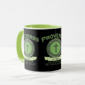 Proverbs 3:6 KJV Bibelverse Zwei-Tone Tasse (Vorderseite Links)