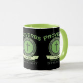 Proverbs 3:6 KJV Bibelverse Zwei-Tone Tasse (VorderseiteRechts)