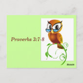 Proverbs 3:7-8 Bible Verse Memory Card Postkarte (Rückseite)