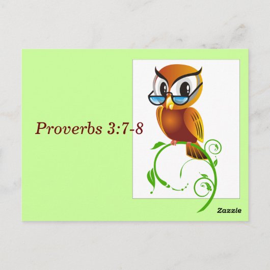 Proverbs 3:7-8 Bible Verse Memory Card Postkarte (Rückseite)