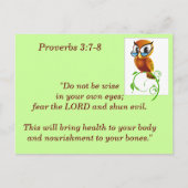 Proverbs 3:7-8 Bible Verse Memory Card Postkarte (Vorderseite)