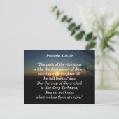 Proverbs 4:18-19 Scripture Memory Card Postkarte (Stehend Vorderseite)