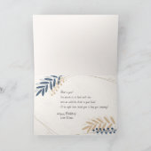 Proverbs 911 Bible Verse Blue und Gold Geburtstag Karte (Innenseite)