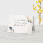 Proverbs 911 Bible Verse Blue und Gold Geburtstag Karte (Gelbe Blume)
