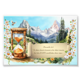 Proverbs Art Print Alps Daisies Hourglass 4 x 6 Fotodruck