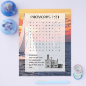 Proverbs Sunset Sailing Church Activity Flyer (Einzeln)