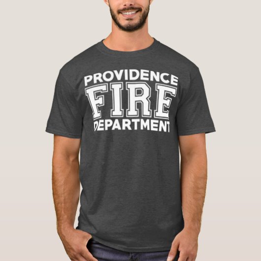 Providence Fire Rescue Rhode Island Firefighter T-Shirt (Vorderseite)