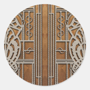 PROVIDENCE: FLEUR DE LIS RUNDER AUFKLEBER