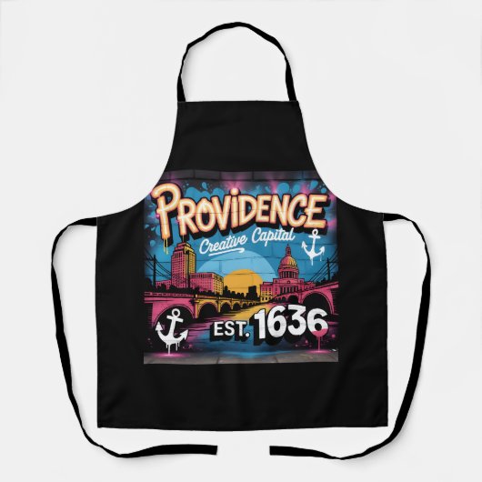 Providence Graffiti Mural Street Art Design Schürze (Vorderseite)