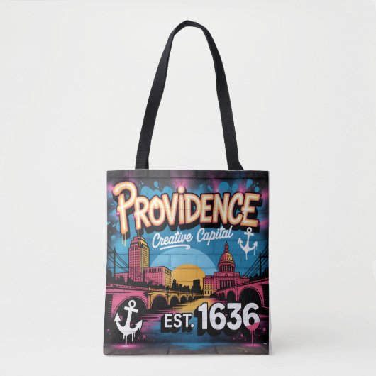 Providence Graffiti Mural Street Art Design Tasche (Vorderseite)