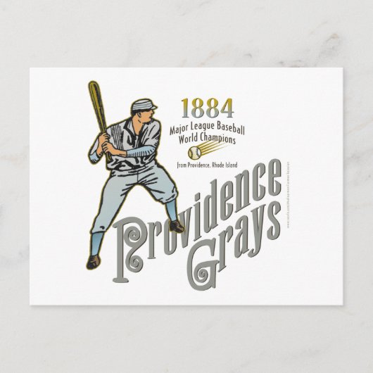 Providence Grays von Rhode Island Postkarte (Vorderseite)