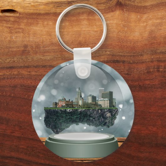 Providence Island Snow Globe Schlüsselanhänger (Vorderseite)