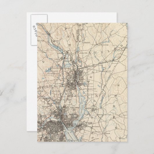 Providence, Massachusetts Postkarte (Vorne/Hinten)