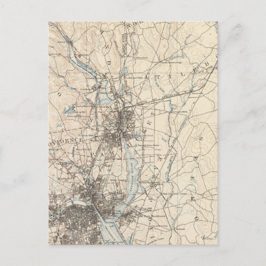 Providence, Massachusetts Postkarte (Vorderseite)