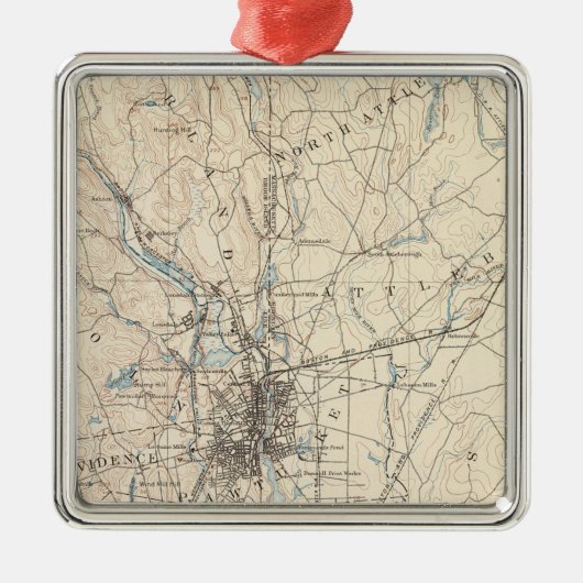 Providence, Massachusetts Silbernes Ornament (Vorne)