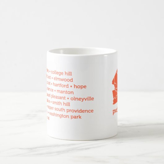 Providence-Nachbarschafts-Karten-Tasse Kaffeetasse (Mittel)