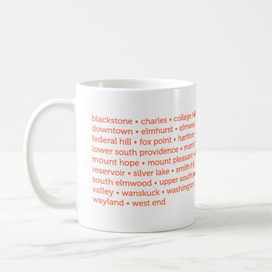 Providence-Nachbarschafts-Karten-Tasse Kaffeetasse (Links)