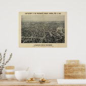 Providence Rhode Island 1894 Antique Panoramabalka Poster (Küche)