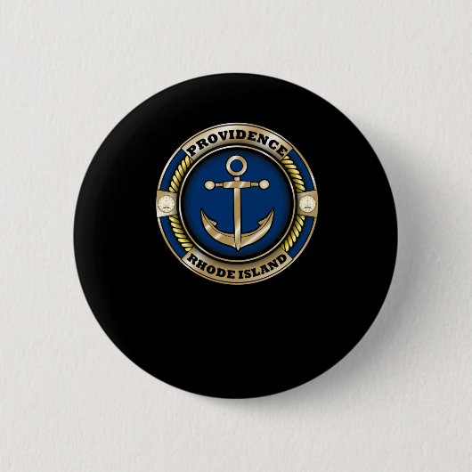 Providence Rhode Island Anker-Emblem-Aufkleber Button (Vorderseite)