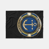 Providence Rhode Island Anker-Emblem-Aufkleber Fleecedecke (Vorderseite (Horizontal))