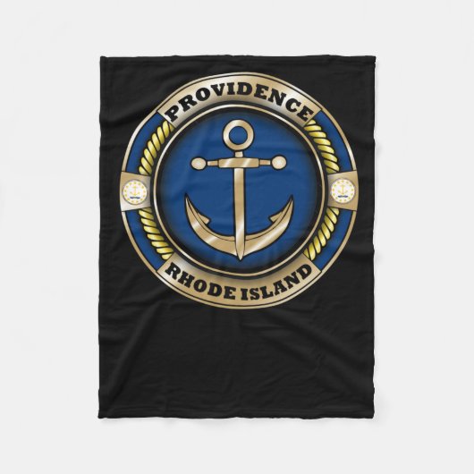 Providence Rhode Island Anker-Emblem-Aufkleber Fleecedecke (Vorderseite)