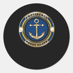 Providence Rhode Island Anker-Emblem-Aufkleber Runder Aufkleber