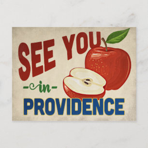 Providence Rhode Island Apple - Vintage Travel Postkarte