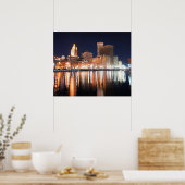Providence, Rhode Island bei Nacht Poster (Küche)