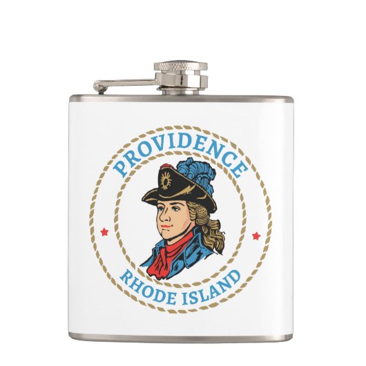 Providence Rhode Island Colonial Flachmann (Vorderseite)