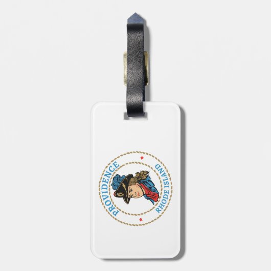 Providence Rhode Island Colonial Gepäckanhänger (Rückseite vertikal)