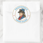 Providence Rhode Island Colonial Runder Aufkleber (Tasche)