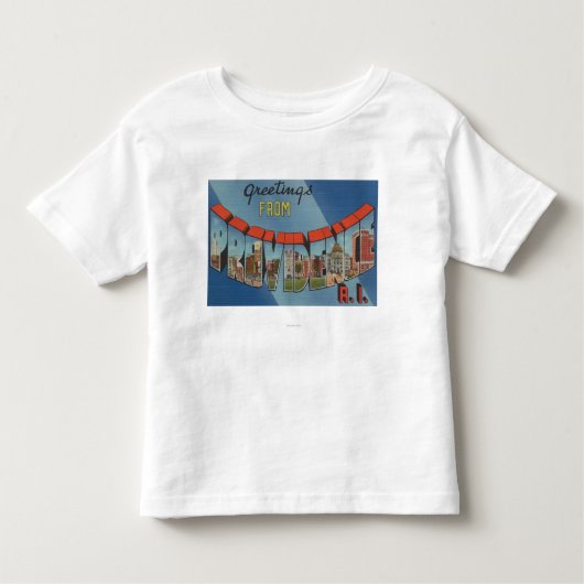 Providence, Rhode Island - große Buchstabe-Szenen Kleinkind T-shirt (Vorderseite)