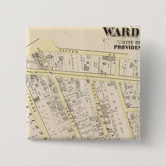 Providence Rhode Island Karte 2 Button (Vorderseite)