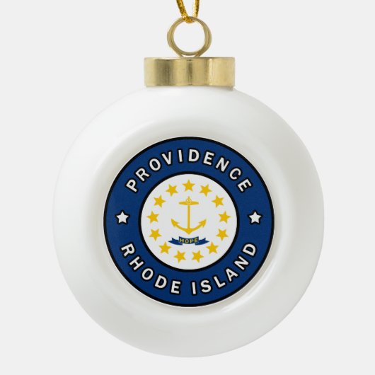 Providence Rhode Island Keramik Kugel-Ornament (Vorderseite)