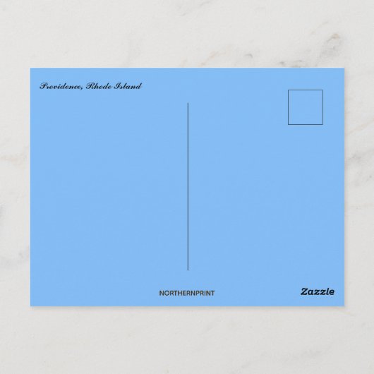Providence Rhode Island Postkarte (Rückseite)