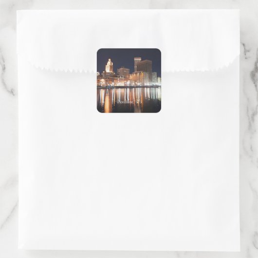 Providence Rhode Island Quadratischer Aufkleber (Tasche)
