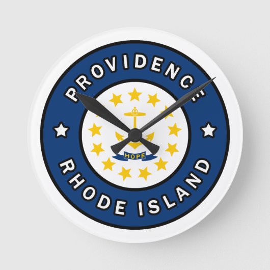 Providence Rhode Island Runde Wanduhr (Vorderseite)