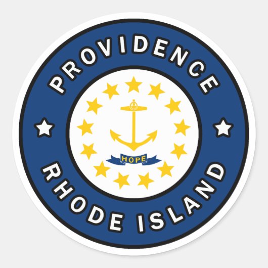 Providence Rhode Island Runder Aufkleber (Vorderseite)