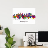 Providence Rhode Island Skyline Poster (Heimbüro)