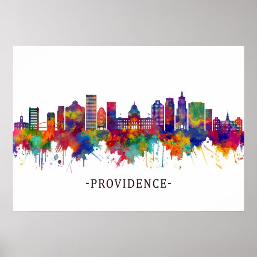 Providence Rhode Island Skyline Poster (Vorne)