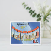 Providence, Rhode Island Vintag Big Letters Postkarte (Stehend Vorderseite)