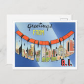 Providence, Rhode Island Vintag Big Letters Postkarte (Vorne/Hinten)