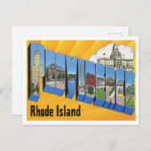 Providence, Rhode Island Vintag Big Letters Postkarte (Vorne/Hinten)