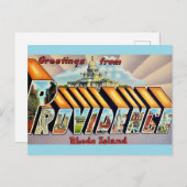 Providence RI Greetings Postcard Postkarte (Vorne/Hinten)