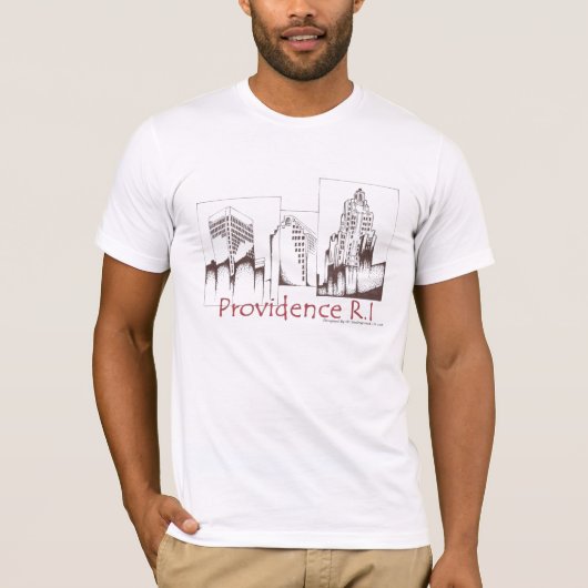 Providence RI grundlegende T T-Shirt (Vorderseite)