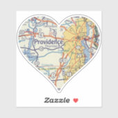 Providence RI Map Aufkleber (Blatt)