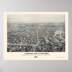 Providence, RI Panoramic Map - 1894 Poster