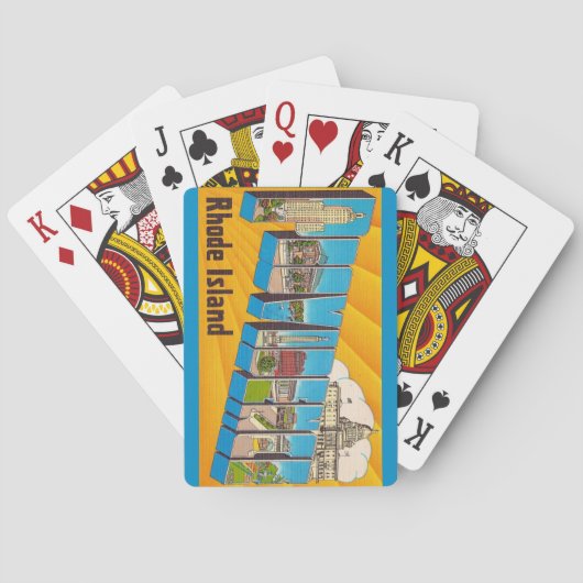 Providence RI Postkarten Spielkarten (Rückseite)