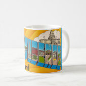 Providence RI Retro-Postkarten-Tasse Kaffeetasse (VorderseiteRechts)